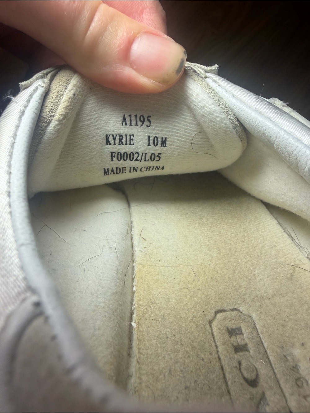 Coach Kyrie sneakers signature jacquard pattern adjustable crisscross strap 10 - Picture 6 of 6